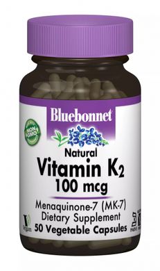Вітамін К2 Bluebonnet Nutrition (Vitamin K2) 100 мкг 50 гелевих капсул