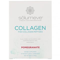 Колаген пептиди смак гранату Solumeve (Collagen Peptides) 30 пакетиків по 5,15 г