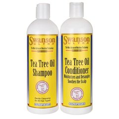 Шампунь і кондиціонер, Tea Tree Oil Shampoo,Conditioner Combo, Swanson, 16 fl oz each рідкий