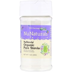 NuStevia, органічна чиста стевія, NuNaturals, 28 г