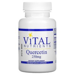 Vital Nutrients, Кверцетін, 250 мг, 100 вегетаріанських капсул