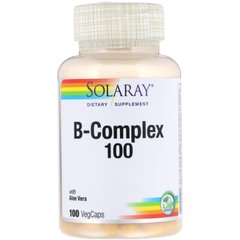 B-комплекс 100 з Алое Вера Solaray (B-Complex 100 with Aloe Vera) 100 капсул