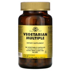 Вегетарианские мультивитамины Solgar (Vegetarian Multiple) 180 растительных капсул купить в Киеве и Украине