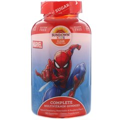Дитячий повний мультивітамінний комплекс (жувальні цукерки), Marvel Spiderman, полуниця, кавун і малина, Sundown Naturals Kids, 180 жувальних цукерок