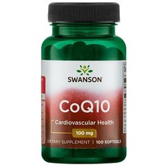Коензим Q10, CoQ10 100, Swanson, 100 мг, 100 капсул