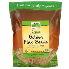 Семена льна органик Now Foods (Flax Seeds) 907 г купить в Киеве и Украине