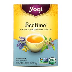Bedtime, без кофеина, Yogi Tea, 16 чайных пакетиков, 0,85 унции (24 г) купить в Киеве и Украине