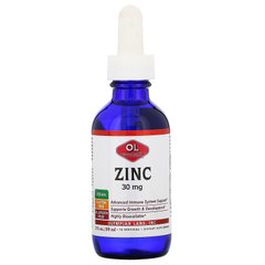 Цинк, Zinc, Olympian Labs, 30 мг, 59 мл