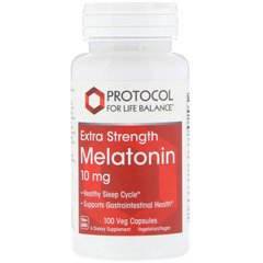 Мелатонін Екстра Сила Protocol for Life Balance (Melatonin Extra strenght) 10 мг 100 капсул