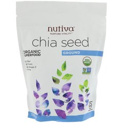 Органические молотые семена чиа, Nutiva, 340 г купить в Киеве и Украине