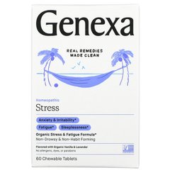 Проти органічного стресу і втоми, аромат лаванди ванілі, Genexa, 60 жувальних таблеток