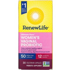 Вагінальний пробіотик для жінок Renew Life (Ultimate Flora Women's Vaginal Probiotic 50 Billion) 50 мільярдів 30 капсул
