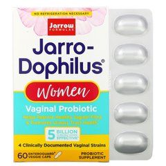 Вагинальные пробиотики, женское здоровье, Women, Vaginal Flora and Urinary Tract Health, Jarrow Formulas, 5 млрд, 60 вегетарианских капсул купить в Киеве и Украине