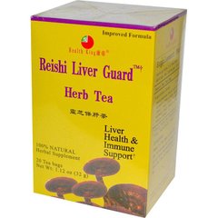 Травяной чай с рейшей для защиты печени, без кофеина, Health King, 20 чайных пакетиков, 1,12 унции (32 г)