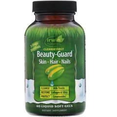 Добавка для омоложения организма Cleanse First Beauty-Guard, Irwin Naturals, 60 желатиновых капсул купить в Киеве и Украине