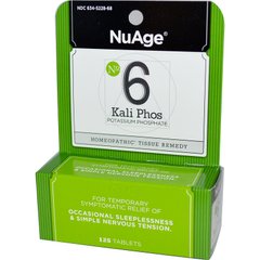 NuAge, №6 Kali Phos (фосфат калия), Hyland's, 125 таблеток купить в Киеве и Украине