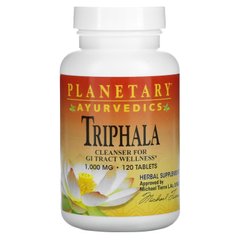 Аюрведи, Трифала, Planetary Herbals, 1000 мг, 120 таблеток