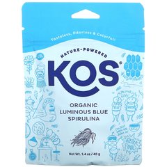 KOS, Органічний порошок синій спіруліни, що світиться, 1,4 унції (40 г)