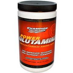 Энергетический глютамин, анти-катаболическая аминокислота, Champion Nutrition, 1 фунт (454 г)