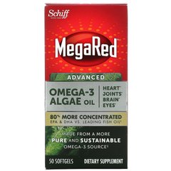 Schiff, MegaRed, олія з морських водоростей з покращеними омега-3, 50 м'яких таблеток