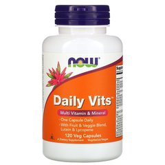 Мультивітаміни і мінерали Now Foods (Daily Vits) 120 вегетаріанських капсул