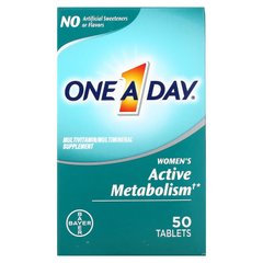 One-A-Day, Активний метаболізм жінок, мультивітамінна / мультимінеральна добавка, 50 таблеток