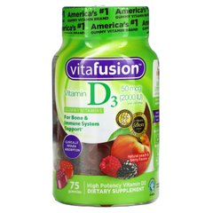 Вітамін Д3 смак персика / полуниці VitaFusion (Vitamin D3) 2000 МО 75 жувальних таблеток