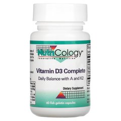 Вітамін D3 Nutricology (Vitamin D3) 60 желатинових капсул