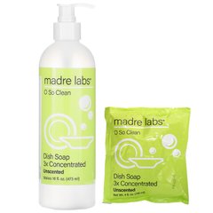 Madre Labs, средство для мытья посуды, тройной концентрации, без запаха, 1 пакетик, 118 мл (4 унции) купить в Киеве и Украине