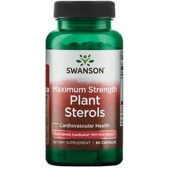Максимальна сила рослинних стеролів CardioAid, Maximum Strength Plant Sterols CardioAid, Swanson, 60 капсул