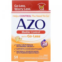 Контроль сечового міхура з Go-Less, Azo, 54 капсул