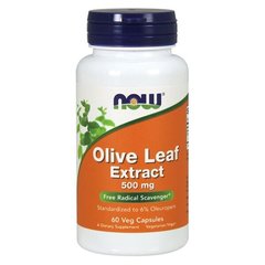 Листья Оливы Экстракт Now Foods (Olive Leaf) 500 мг 60 капсул купить в Киеве и Украине