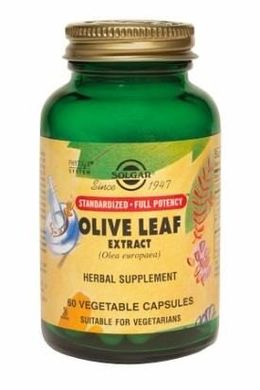 Екстракт листя оливи Solgar (Olive Leaf) 450 мг 60 капсул