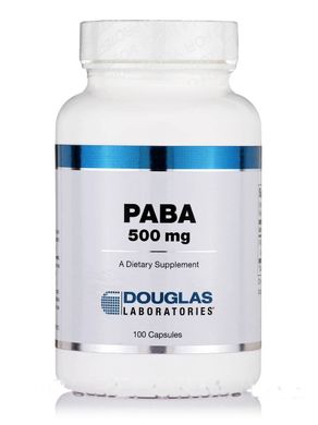 Парааминобензойная кислота (ПАБК) Douglas Laboratories (PABA) 500 мг 100 капсул купить в Киеве и Украине
