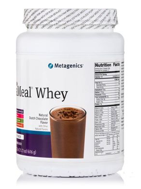 Поживна суміш для напою з протеїном шоколад Metagenics (UltraMeal WHEY Natural Dutch Chocolate Flavor) 616 г