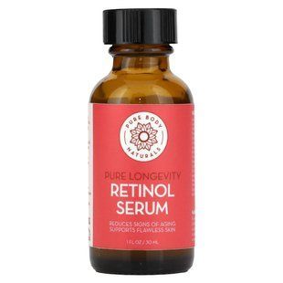 Pure Body Naturals, Pure Longevity Retinol Serum, 1fl oz (30 ml) купить в Киеве и Украине
