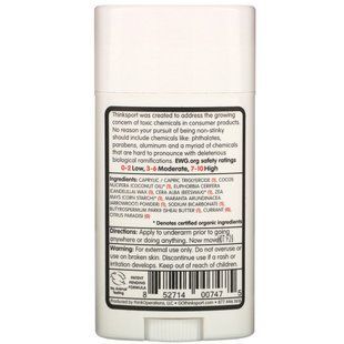 Thinksport, natural deodorant, blackcurrant and grapefruit, Think, 2.9 oz (85.8 ml).