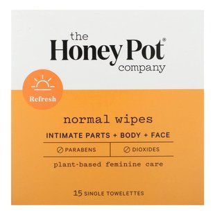 The Honey Pot Company, Normal Wipes, 15 Single Towelettes купить в Киеве и Украине