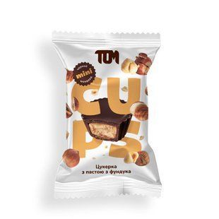 TOM peanut butter, Цукерки з пастою фундука чорний шоколад, 9 g купить в Киеве и Украине