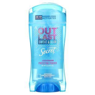 48-часовой прозрачный гель-дезодорант, защитная пудра, Outlast, 48 Hr Clear Gel Deodorant, Protecting Powder, Secret, 73 г купить в Киеве и Украине