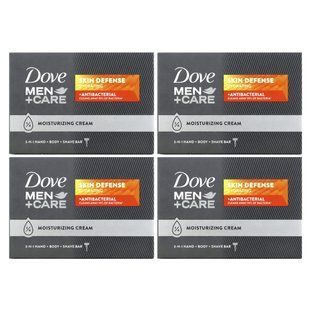 Dove, Men+Care, Skin Defense, 3-In-1 Hand + Body + Shave Bar, 4 Bars, 3.75 oz (106 g) Each купить в Киеве и Украине
