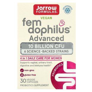 Jarrow Formulas, Vegan Fem Dophilus Advanced, 10 Billion CFU, 30 Veggie Capsules купить в Киеве и Украине