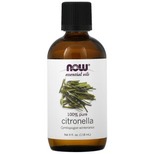 Масло цитронеллы эфирное Now Foods (Citronella Oil Essential Oils) 118 мл купить в Киеве и Украине