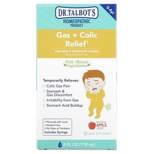 Gas + Colic Relief, 0-4 Years, Natural Apple Juice, 4 Fluid Ounces (118 ml)