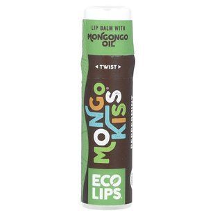 Mongo Kiss, бальзам для губ, м'ята перцева, Eco Lips Inc, 25 унції (7 г)
