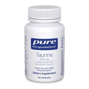 Таурин Pure Encapsulations (Taurine) 500 мг 60 капсул купить в Киеве и Украине