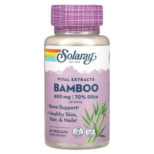 Экстракт стебля бамбука, Bamboo Extract, Solaray, 300 мг, 60 капсул купить в Киеве и Украине