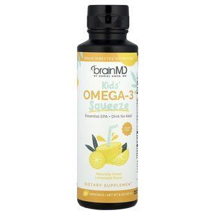 BrainMD, Kids Omega-3 Squeeze, Lemonade, 8 oz (227 g) купить в Киеве и Украине
