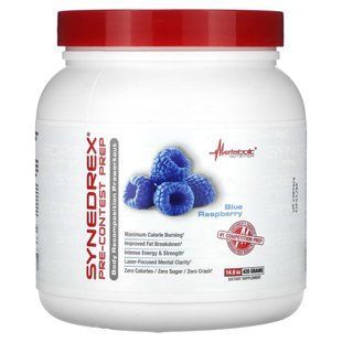 Metabolic Nutrition, Synedrex, засіб для підготовки до змагань, блакитна малина, 420 г (14,8 унції)