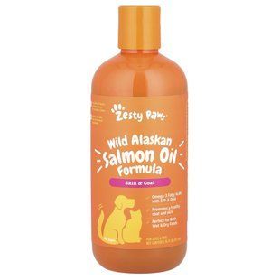 Zesty Paws, Wild Alaskan Salmon Oil Formula, For Dogs & Cats, All Ages, 16 fl oz (473 ml) купить в Киеве и Украине